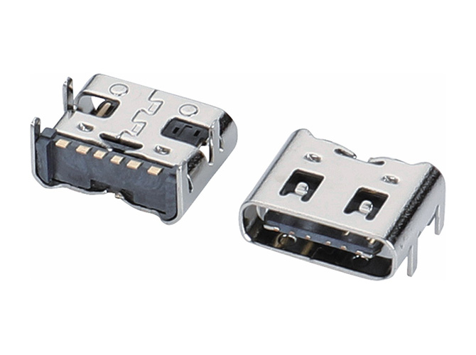 TYPE-C female seat finished 6P carrier tape